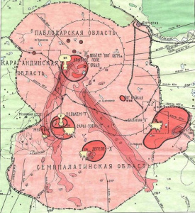 Карта Семипалатинской области