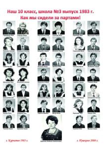 Вот так мы сидели за партами в 10 классе