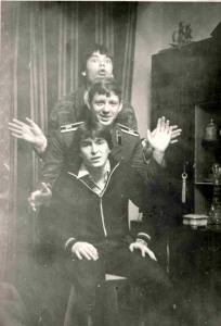 В свободном полёте Олег Цапенко, Сергей Нефёдов и Олег Барышников